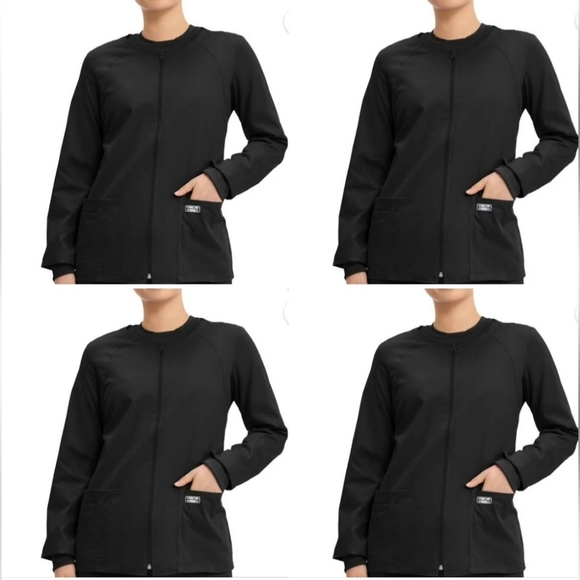 Cherokee Jackets & Blazers - 4 Cherokee Workwear Core Stretch Scrub Jacket Black XL Women